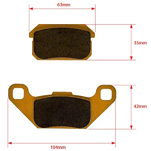 Колодки дискового тормоза (металлокерамика) ATV Cectek, Kazuma, Stels задние FA083  SM-PARTS