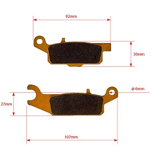 Колодки дискового тормоза (металлокерамика) ATV Yamaha Grizzly передн. правые FA444  SM-PARTS