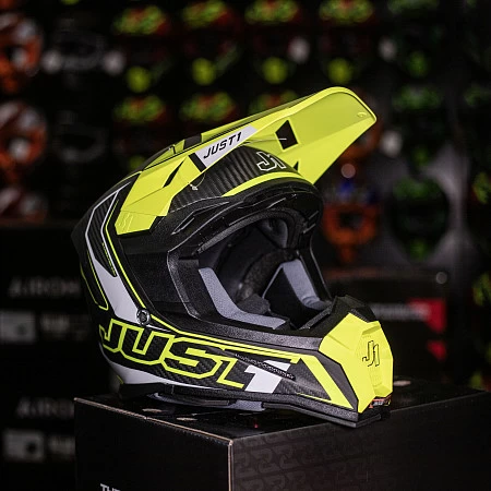 Шлем кроссовый JUST1 J22 Carbon Fluo